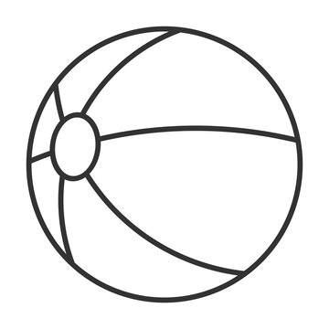 Beach ball icon isolated on transparent background