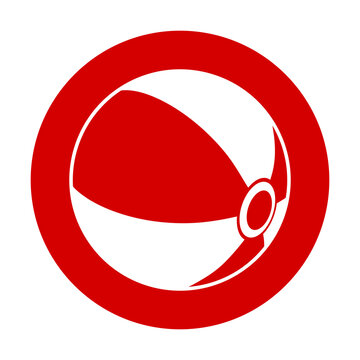 Beach ball icon isolated on transparent background