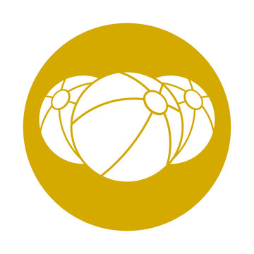 Beach ball icon isolated on transparent background