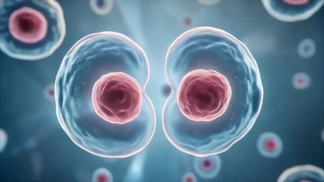 Realistic Cell Division Animation Under Microscope