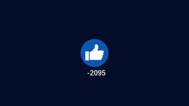Modern negative feedback visual representation blue like button interface concept showcasing dislike