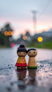 doll with bokeh camera