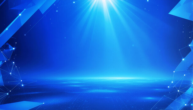 Futuristic Blue Tech Stage