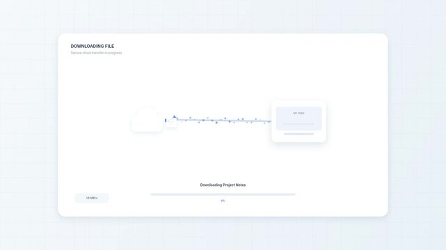 Cloud Storage File Download Progress Animation