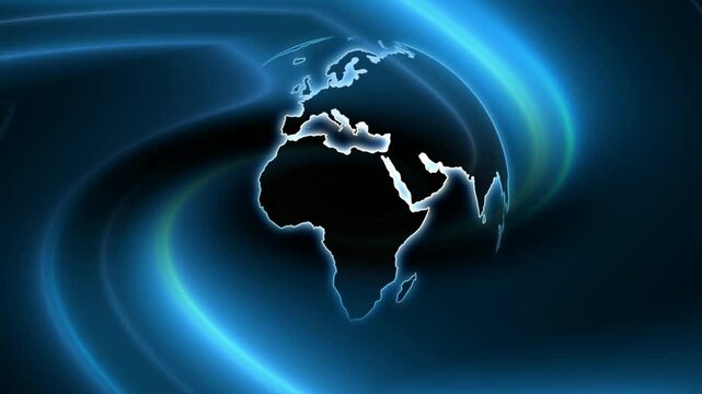 world map on black background
