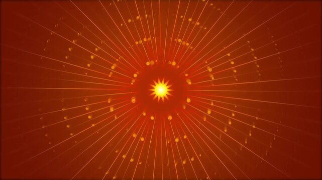 Red Orange Sunburst Star Explosion Background
