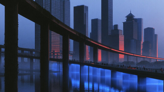 Jakarta in 2150, futuristic megacity 