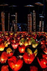 Esan lanterns at night © kingkaew