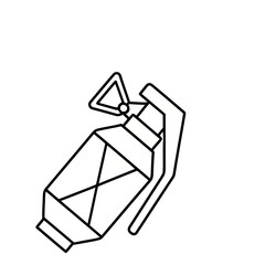 Naklejka premium Line Art of a Hand Grenade
