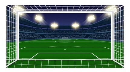 Obraz premium soccer field with soccer balls