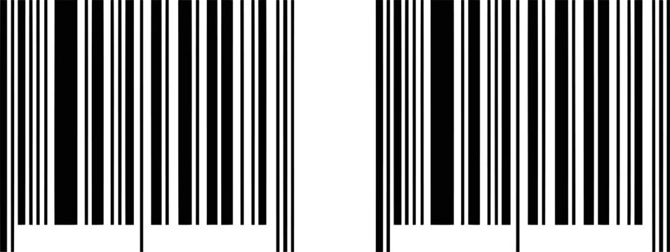 Two vertical barcode patterns in black and white for scanning and identification.
