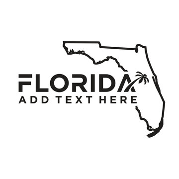 Florida FL logo with palm tree