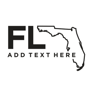 Florida FL logo with palm tree