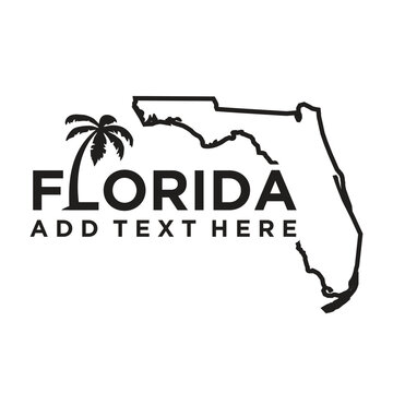 Florida FL logo with palm tree