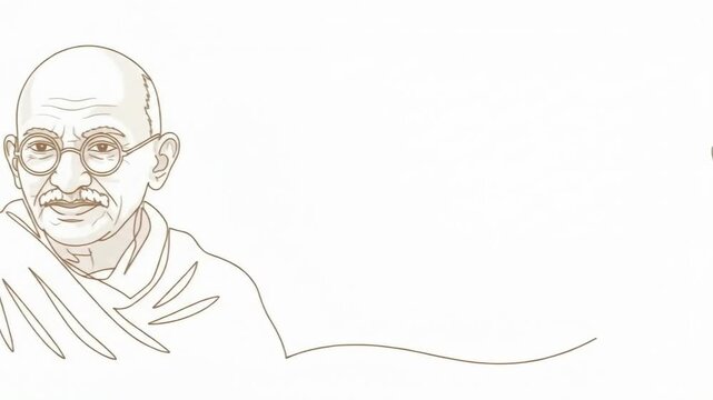 Gandhi Jayanti 2nd October Commemorative Graphic