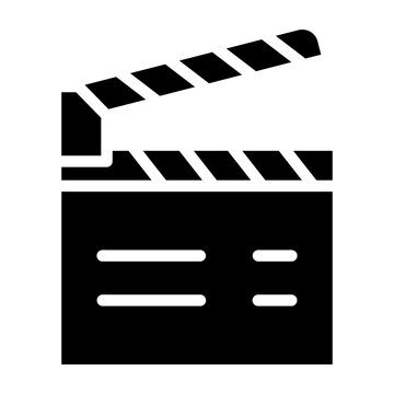 Movie Scene Vector Glyph Icon Design