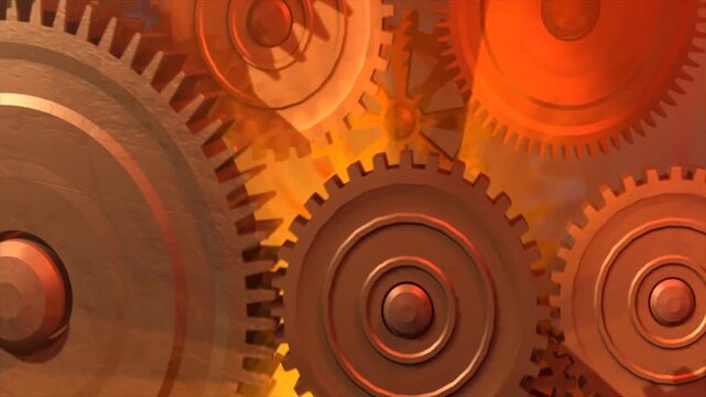 gears on the old paper