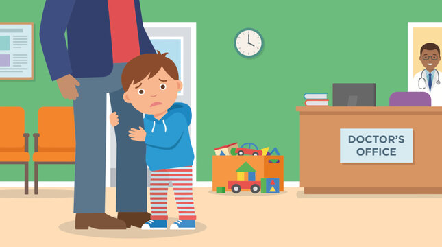 Child Afraid Of Doctor Office Waiting Room