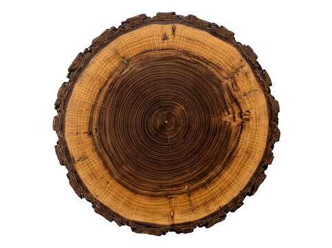 Cross section of a tree trunk isolated on transparent background funny animal emoji