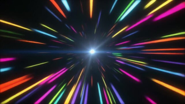 静止した光点が加速して伸びる軌跡