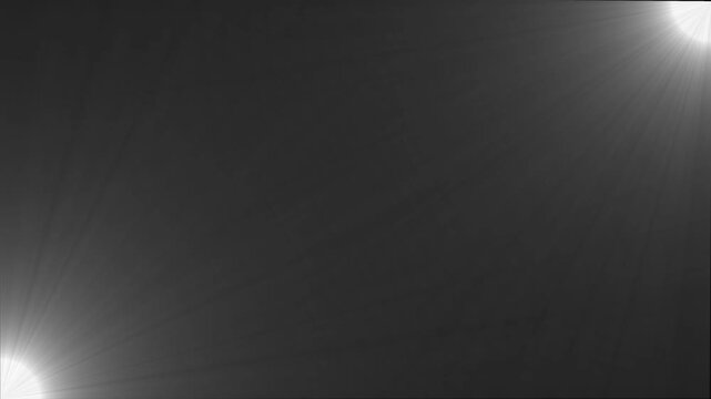 Abstract black background, with dual corner, lens flare light, leaks and soft, glowing rays dark texture