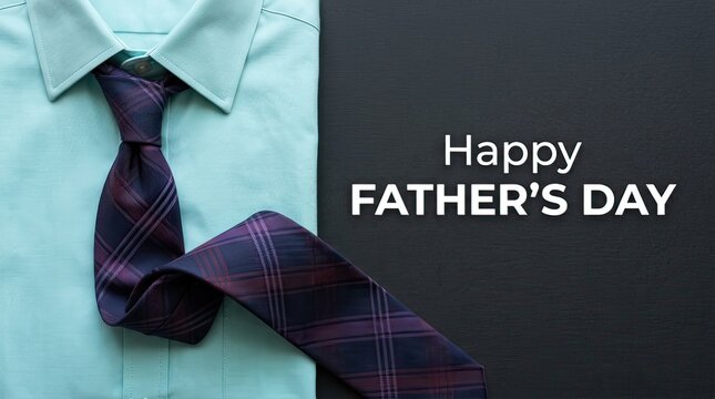 A beautifully styled necktie and freshly pressed shirt symbolize heartfelt gratitude and loving recognition for fathers everywhere on their well deserved special day