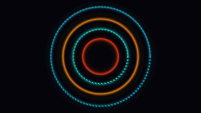 Abstract Neon Flux Oscillator 4K Seamless Loop Sci-Fi Wave Background