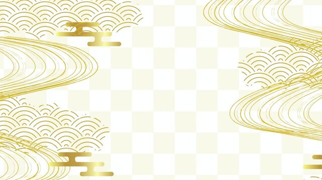 Traditional Japanese Gold Pattern Frame 4K