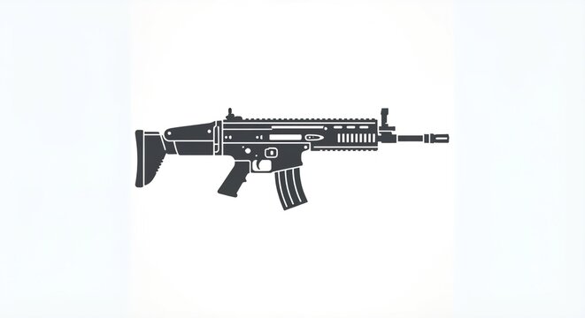 assault rifle vector illustration