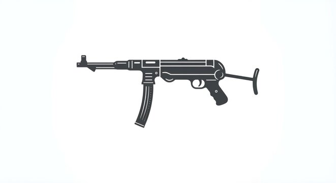 assault rifle isolated on white