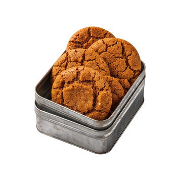 Spiced cookies in tin
