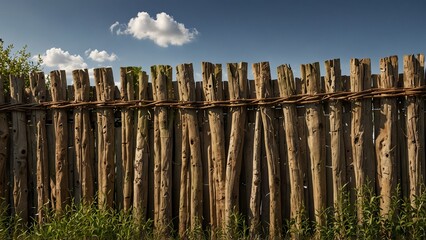 Obraz premium The fence is made of wood