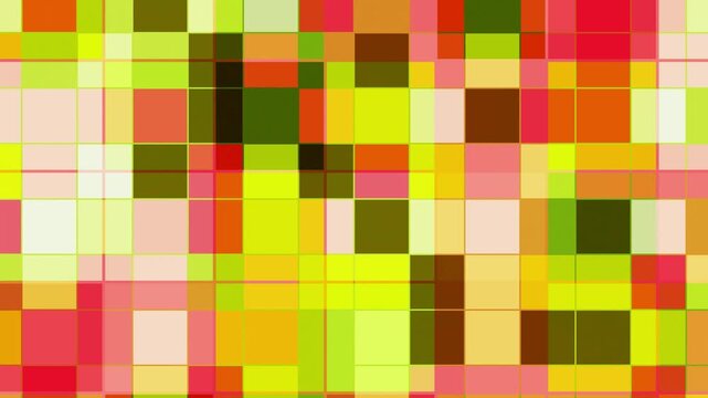 Abstract geometric grid of colorful squares 4K