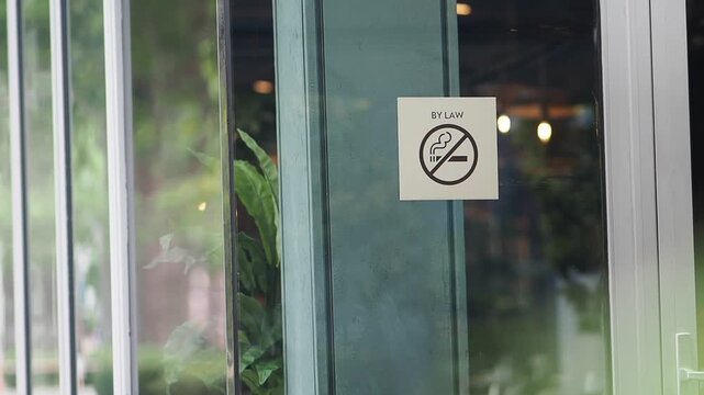 No smoking rule at outdoor cafe in the city