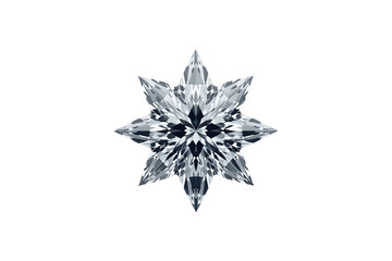 Obraz premium Faceted silver blue decorative snowflake crystal