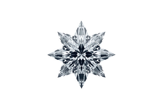 Faceted silver blue decorative snowflake crystal