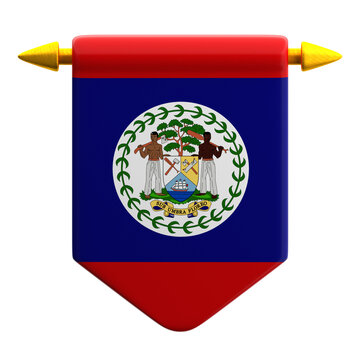 Belize 3D Country Flag Banner