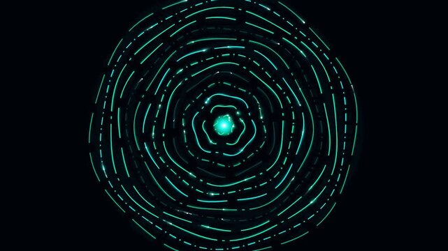 Cyberpunk Blue Quantum Reactor Core Vortex 4K Sci-Fi Seamless Motion Loop