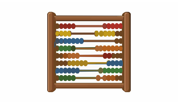 Premium Colorful Classic Wooden Abacus Educational Vector Illustration