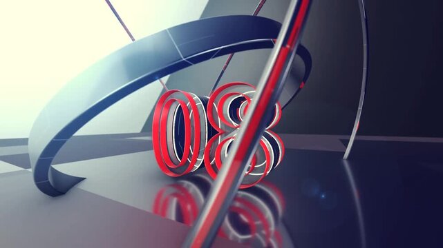 Broadcast News Top 10 Headlines Glass Frame Green Screen Outro Graphic Display, Top 8,9,10 headlines green screen animation template