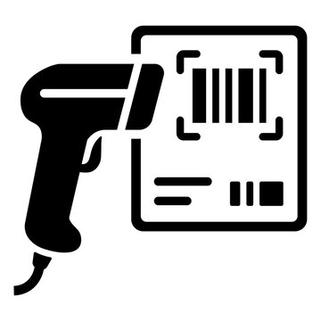 Barcode Scanner Reading Label Icon