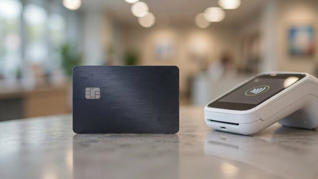 Payment Card and Pos Terminal, Modern Financial Transaction Concept. Digital Payment Illustration