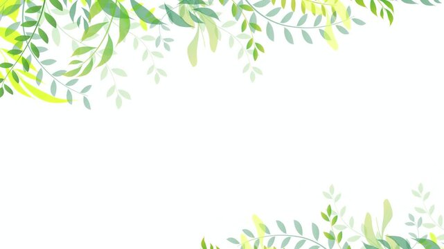 Delicate Watercolor Leaf Frame 4K