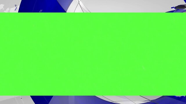 Breaking News Lower Third Frame Green Screen Broadcast Transition Template with green screen animation frame