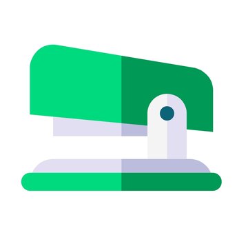 Green Stapler Icon For Paper Documents School Office And Organization