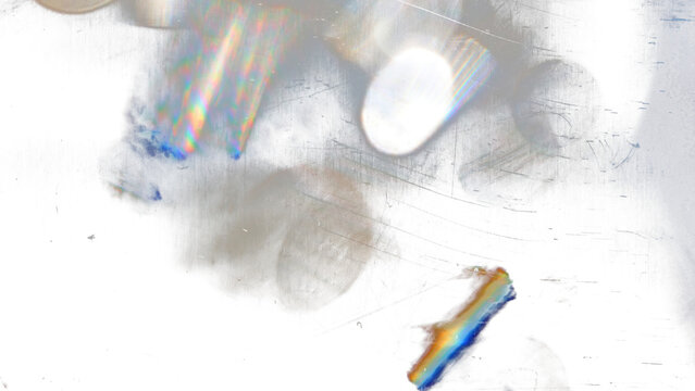 Refraction crystal rainbow prism sparkle light with transparent optical holographic overlay glowing flare and abstract futuristic background design.