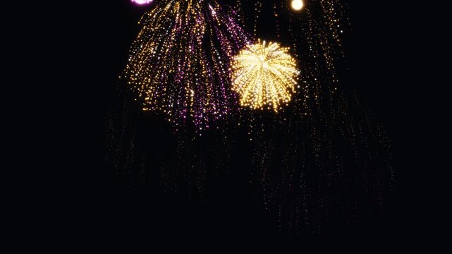 3d render firework A dynamic and vibrant 3D rendering of a fireworks display unfolds against the deep