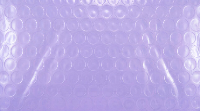 Abstract lavender polymer bubble wrap texture with soft light reflection and smooth surface