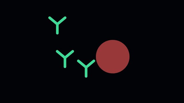 Antibody attacking Animation - Science & Lab Vector Icon