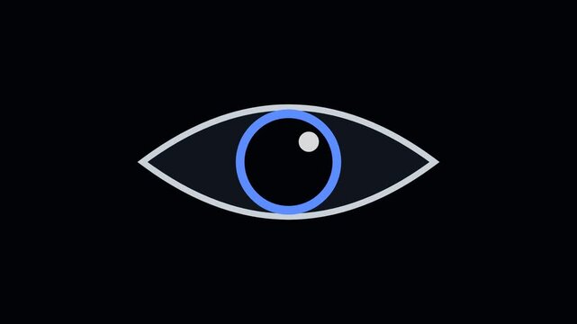Eye pupil dilating Animation - Science & Lab Vector Icon